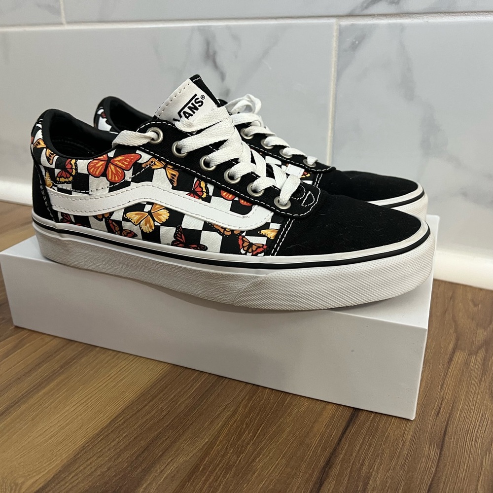 Vans Ward Checkerboard Butterfly Shoes